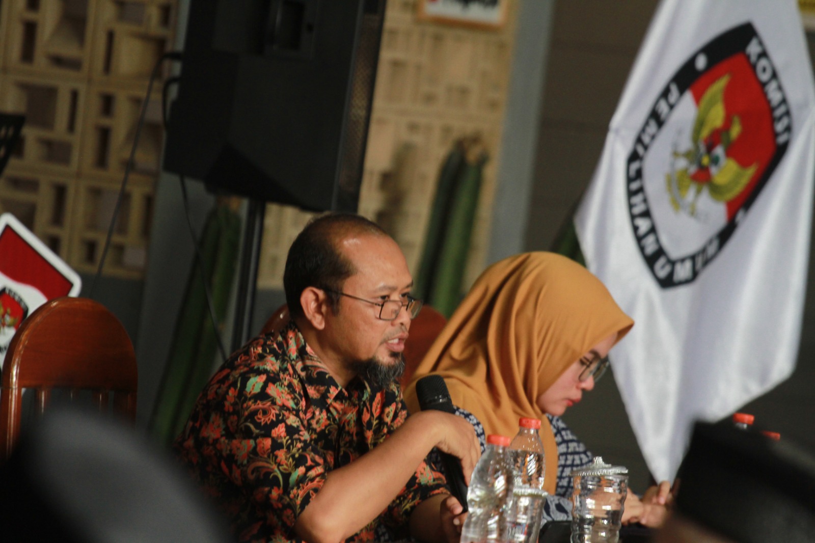 MENUJU COBLOSAN: KPU Kota Madiun menggelar sosialisasi kesiapan pemungutan suara di wilayah Kelurahan Manisrejo, Taman, kemarin (7/2). (BAGAS BIMANTARA/JAWA POS RADAR MADIUN)