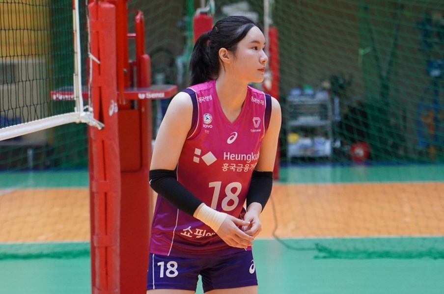 Setter Pink Spiders Kim Da-sol terpilih sebagai MVP pada pertandingan tadi. (IG Pink Spiders)
