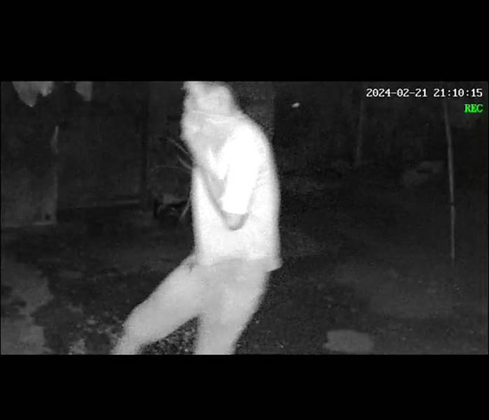 Tangkapan layar rekaman cctv pencurian pakaian dalam wanita di Kecamatan Balong, Ponorogo.