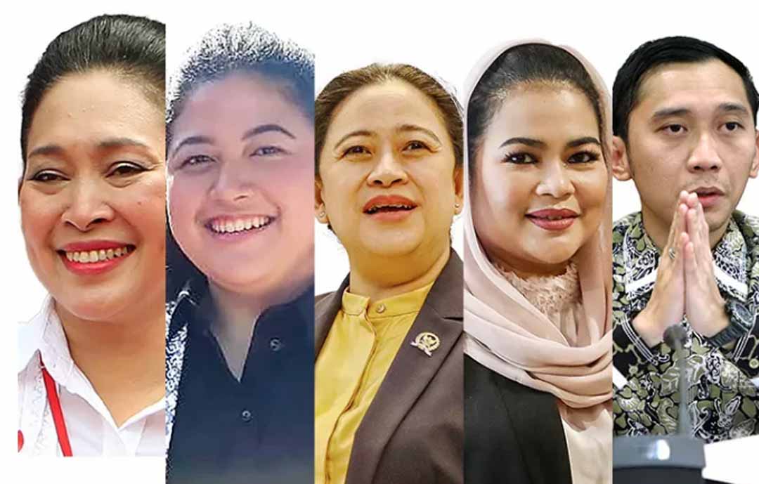 Titiek Soeharto-Diah Pikatan-Puan Maharani-Puti Guntur Soekarno-Edhie Baskoro Yudhoyono.