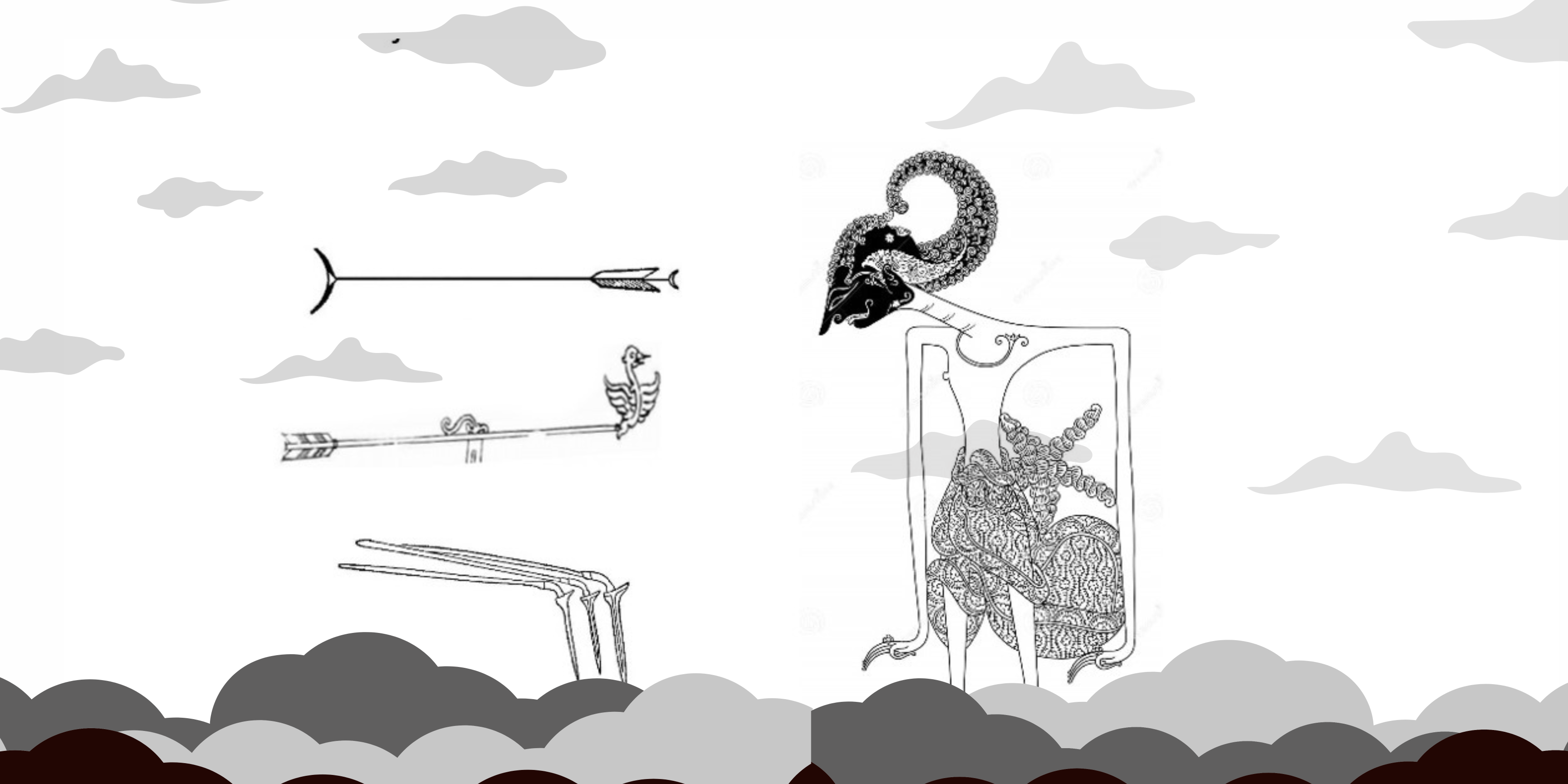 Ilustrasi tokoh wayang Arjuna (MUH HAKIM/RADAR MADIUN)