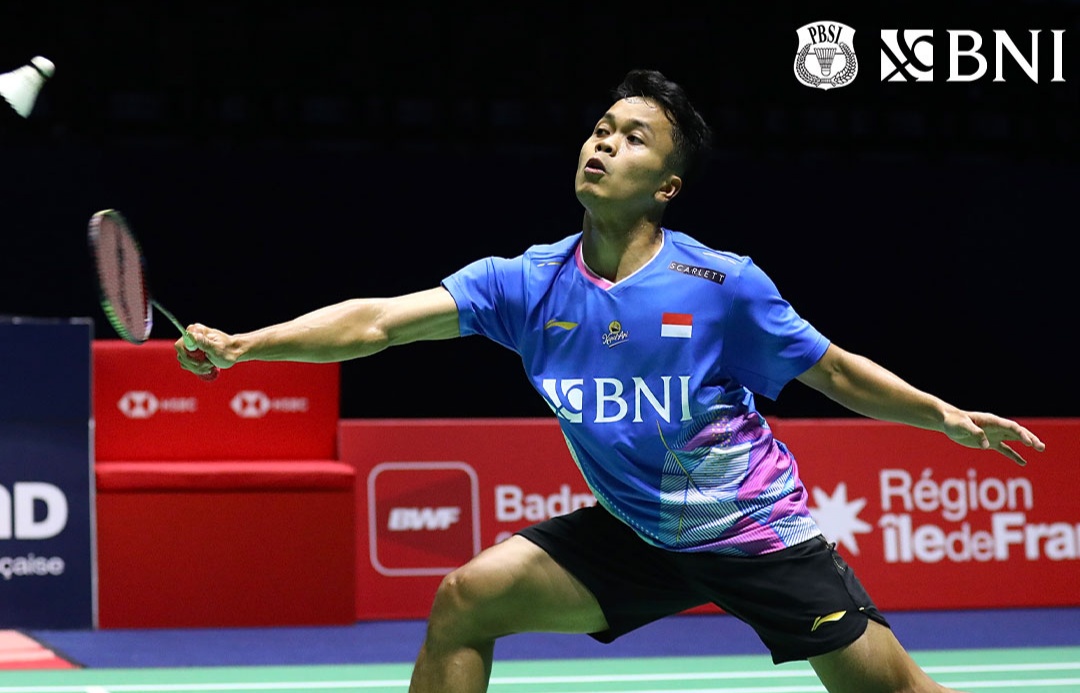 Ginting lolos 16 besar usai mengalahkan Weng Hong Yang.