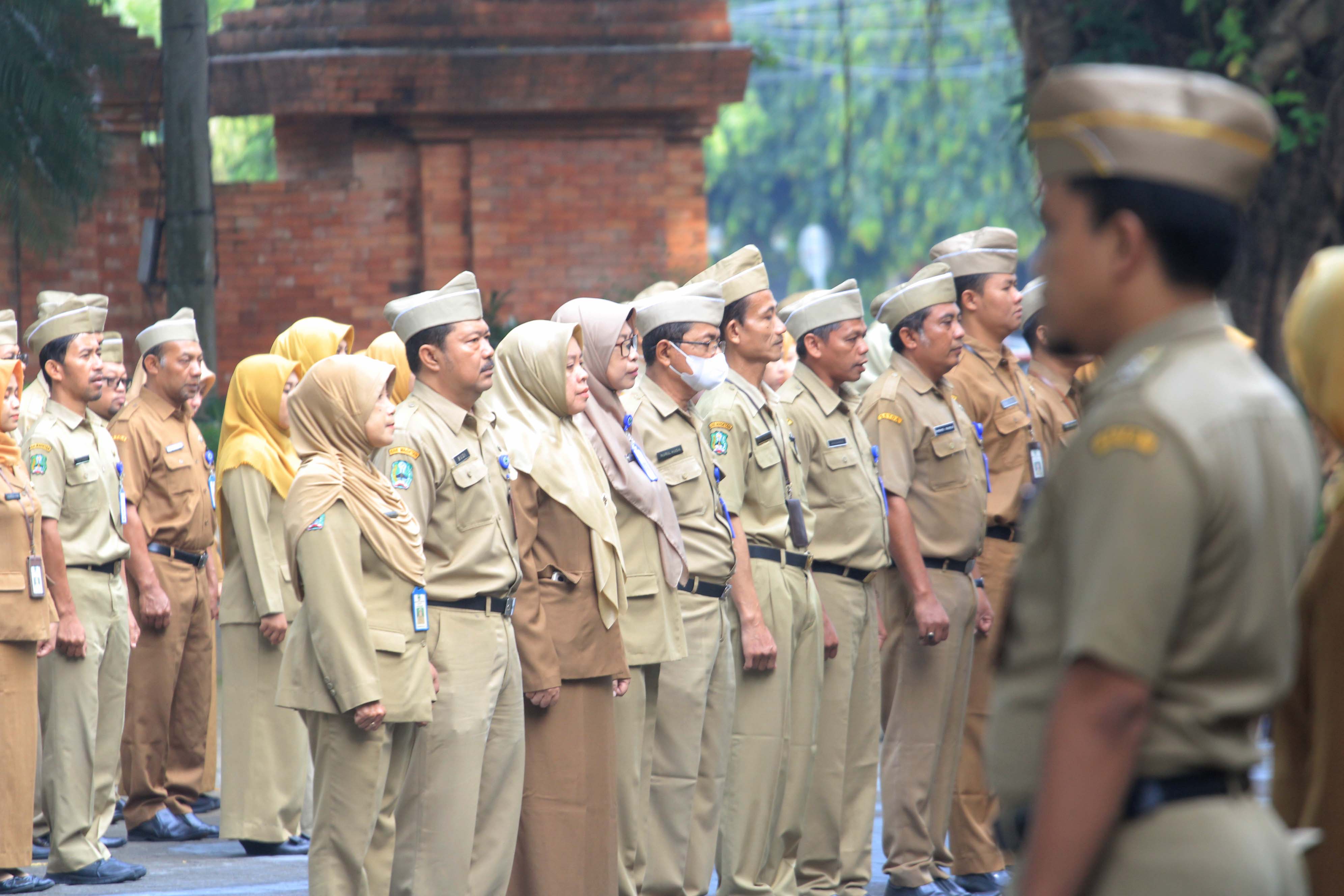 Ilustrasi Foto :&nbsp;&nbsp;ASN Pemkab Magetan saat mengikuti apel.