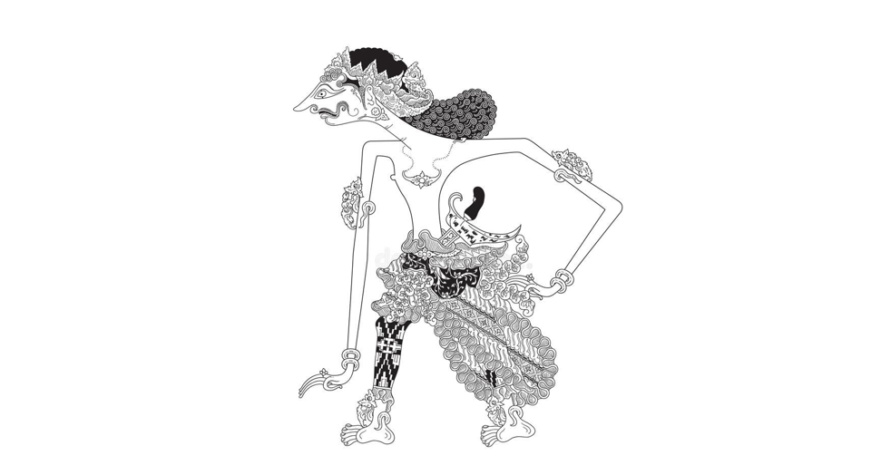 Ilustrasi tokoh wayang Udawa