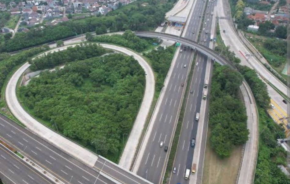 Ilustrasi jalan tol.