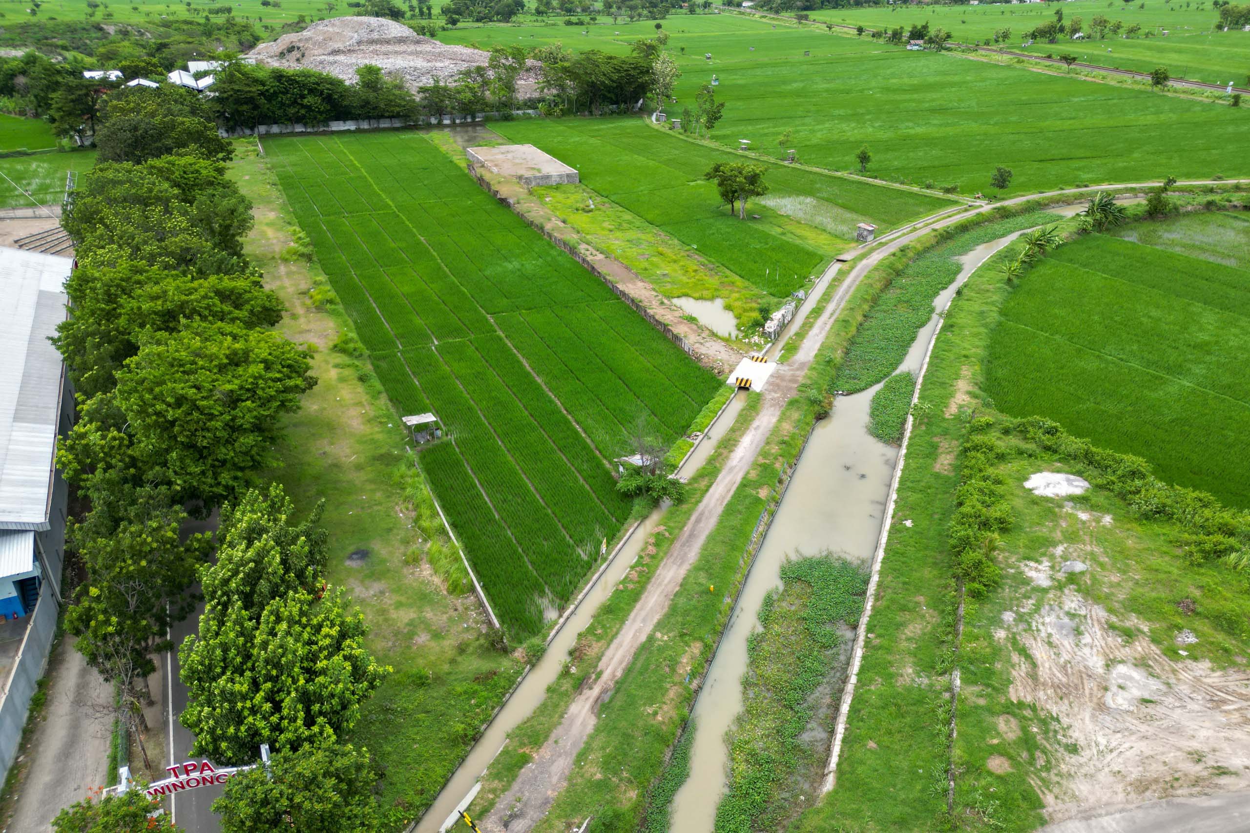 LAHAN SIAP: Lokasi pembangunan IPLT yang berada di sebelah timur TPA Winongo.