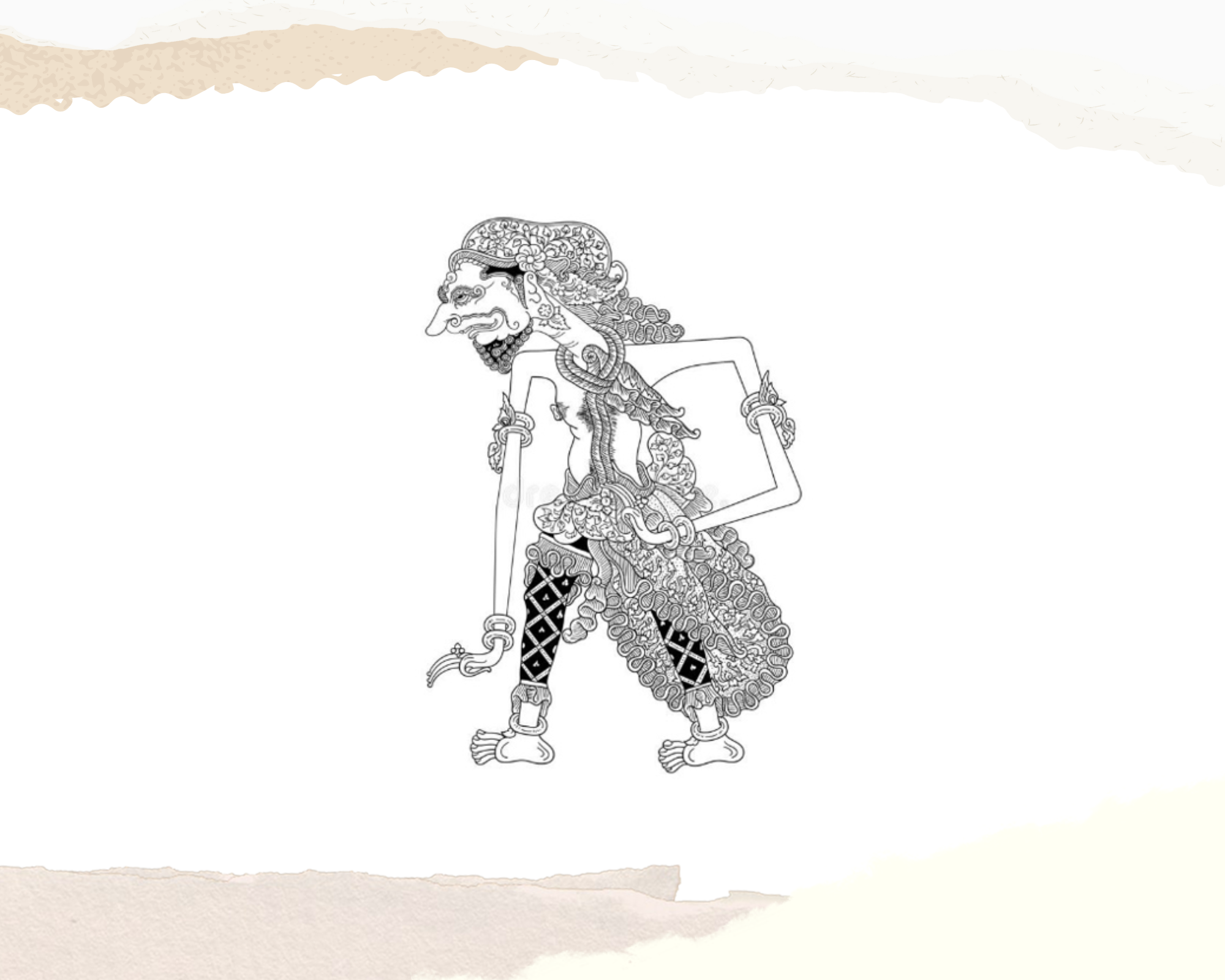 Ilustrasi tokoh wayang Ki Demang Antagopa (RADAR MADIUN)