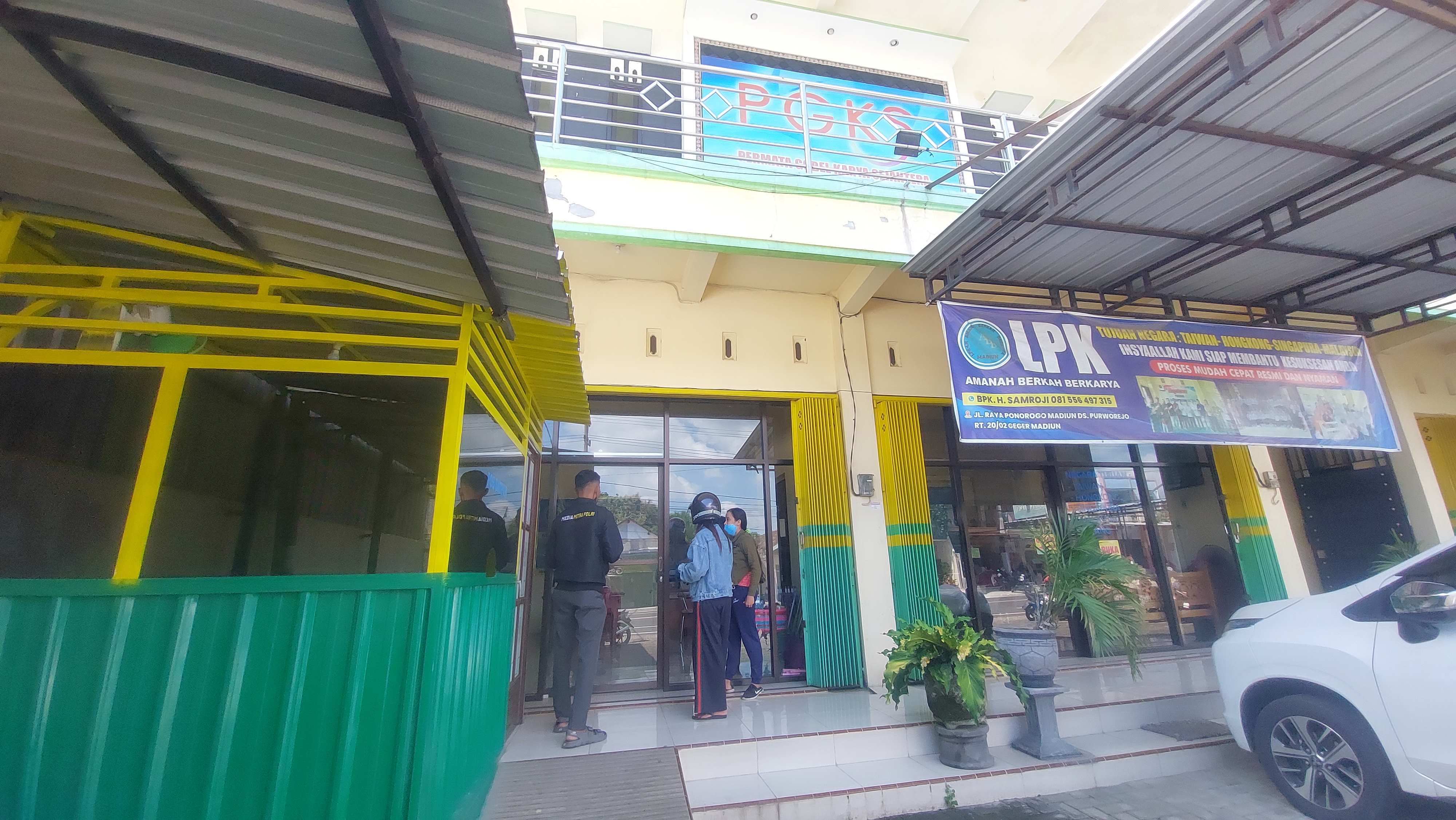 SUDAH PINDAH: Bekas kantor PJTKI bodong di Madiun yang terbelit kasus penipuan kerja. (R. BAGUS RAHADI/RADAR MADIUN)