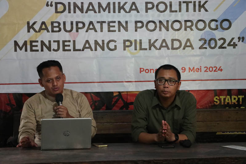 BUKAN PENENTU: Lembaga Survei Indopol merilis tingkat elektabilitas kandidat kontestasi Pilkada Ponorogo, Kamis (9/5).