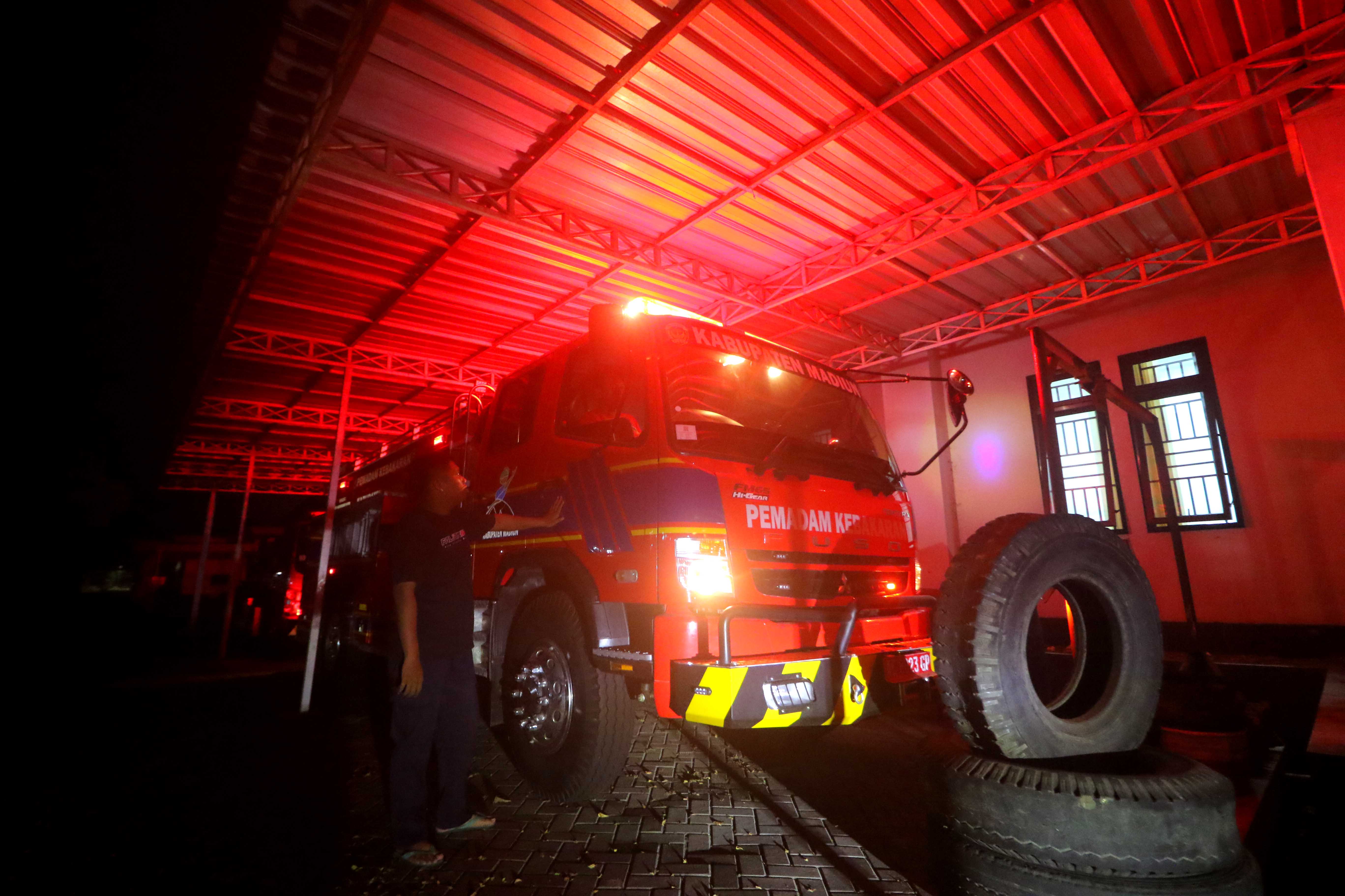 BARU: Armada damkar bakal punya tempat baru yang akan dibangun di samping SMAN 2 Mejayan. (R BAGUS RAHADI/RADAR CARUBAN)