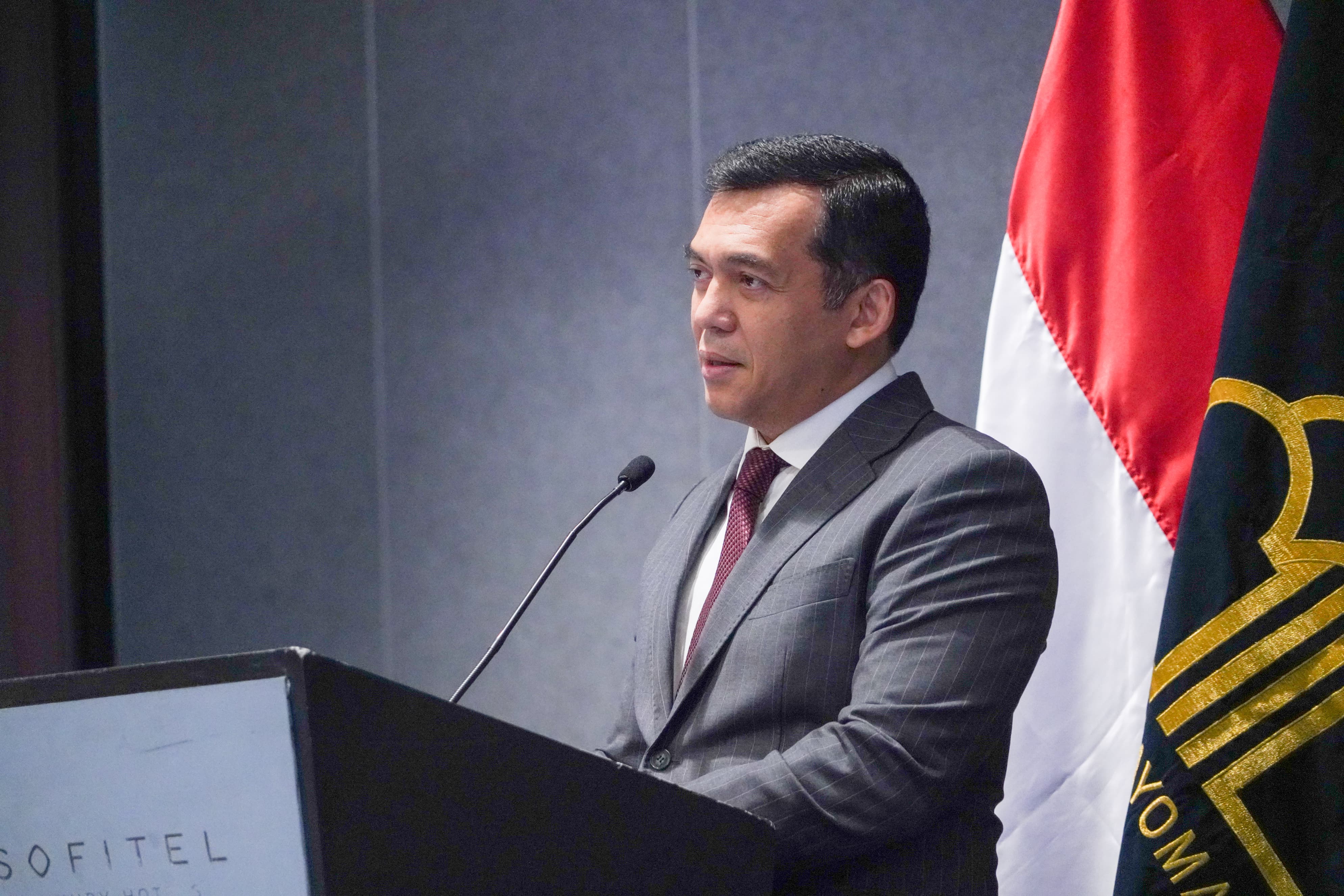Dirjen Imigrasi Silmy Karim saat rapat koordinasi di Los Angeles, California, AS, Mei 2024. (KANIM MADIUN)