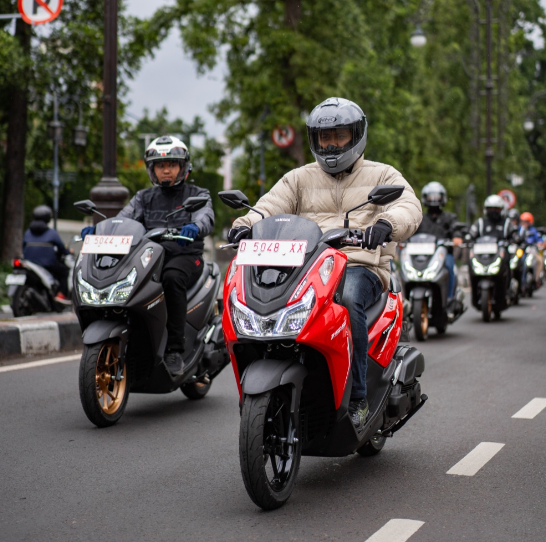 ELEGAN: Tampilan LEXi LX 155 dengan desain yang fresh dan atraktif. (YAMAHA FOR RADAR MADIUN)