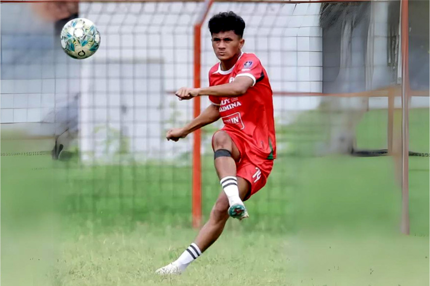 MASUK TIMNAS: M. Mufdi Iskandar, bomber Persiku Junior, masuk Timnas Indonesia U-20 di Toulon Cup 2024. (RADAR KUDUS)