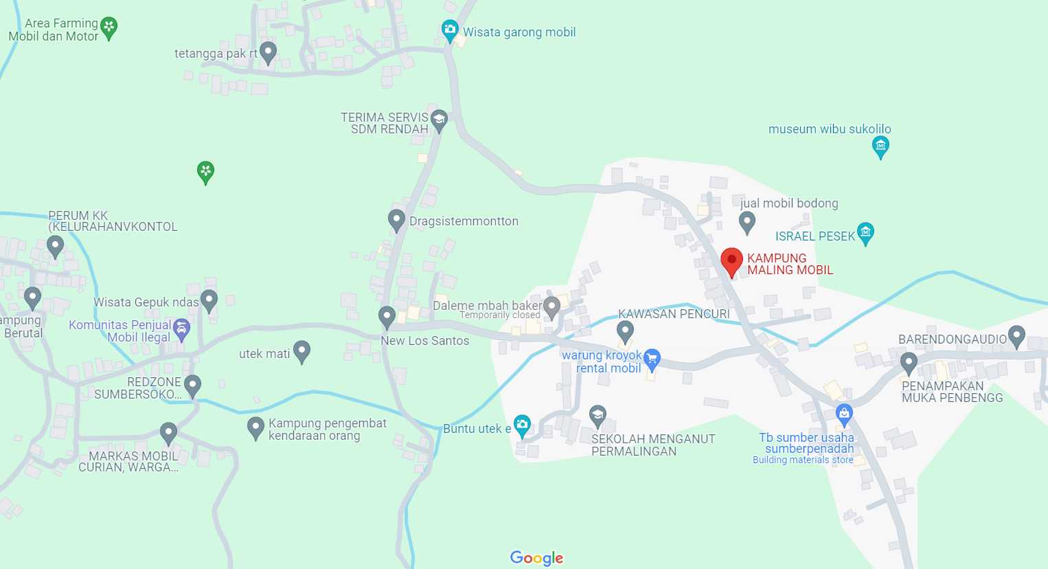 Tangkapan layar Google Maps Kecamatan Sukolilo, Pati. (GOOGLE)