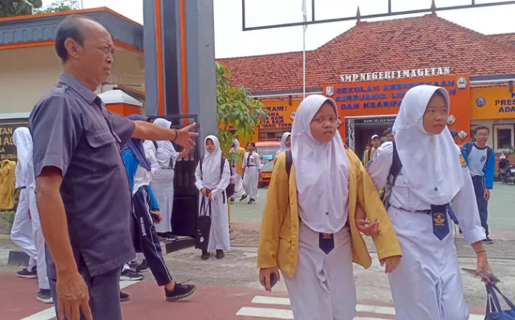 SMPN 1 Magetan, salah satu sekolah yang pagunya telah terpenuhi.