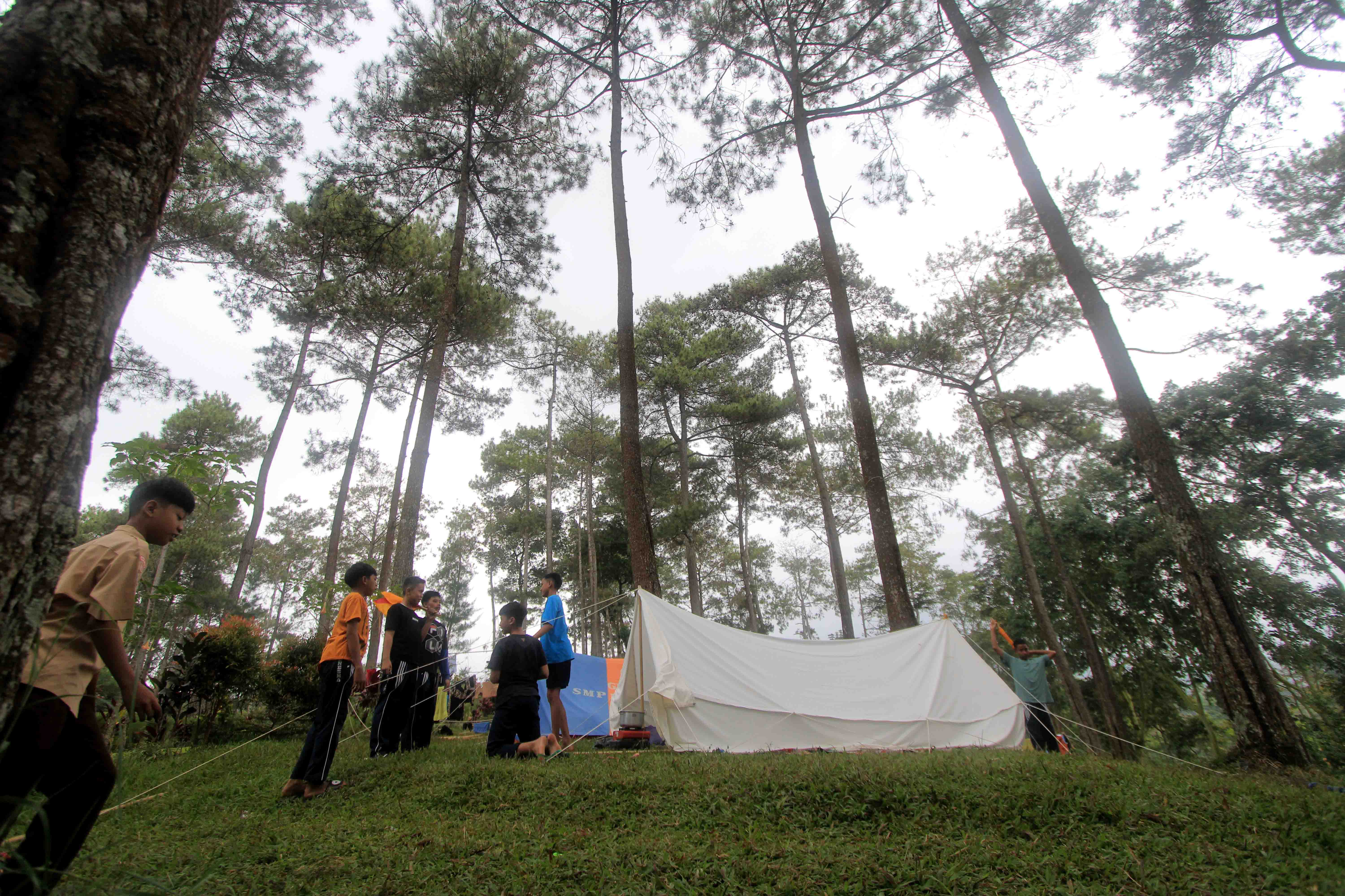 SEJUK: Bumi Perkemahan Alastuwo, Poncol, menjadi salah satu wahana wisata penyangga andalan di Kabupaten Magetan.