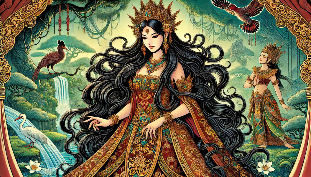 Ilustrasi tokoh wayang Dewi Sinta (AI GENERATED/CHAT GPT)