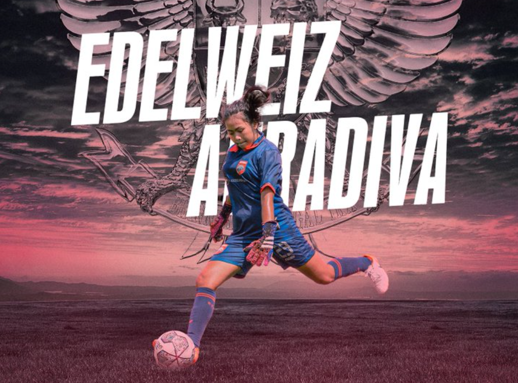 LEVEL INTERNASIONAL: Kiper Timnas Putri Indonesia U-17 Edelweiz Auradiva dikabarkan gagal lolos PPDB SMKN 1 Balikpapan. (BORNEO FC)