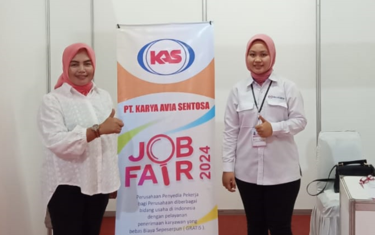 TERPERCAYA: PT Karya Avia Sentosa, perusahaan penyalur tenaga kerja segala bidang, hadir di Ngawi Job Fair 2024. (ISTIMEWA)