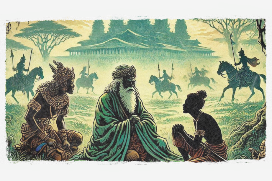 Ilustrasi cerpen lakon wayang Abiyasa Boyong (AI GENERATED/CHAT GPT)