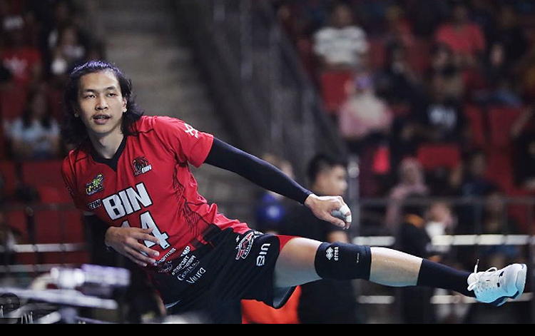 Farhan Halim beraksi bersama BIN Pasundan di Livoli Divisi Utama musim lalu.