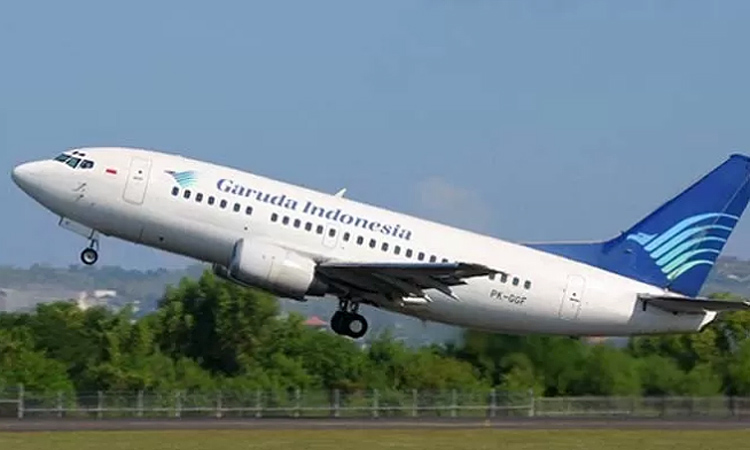 Penampakan salah satu pesawat Garuda.
