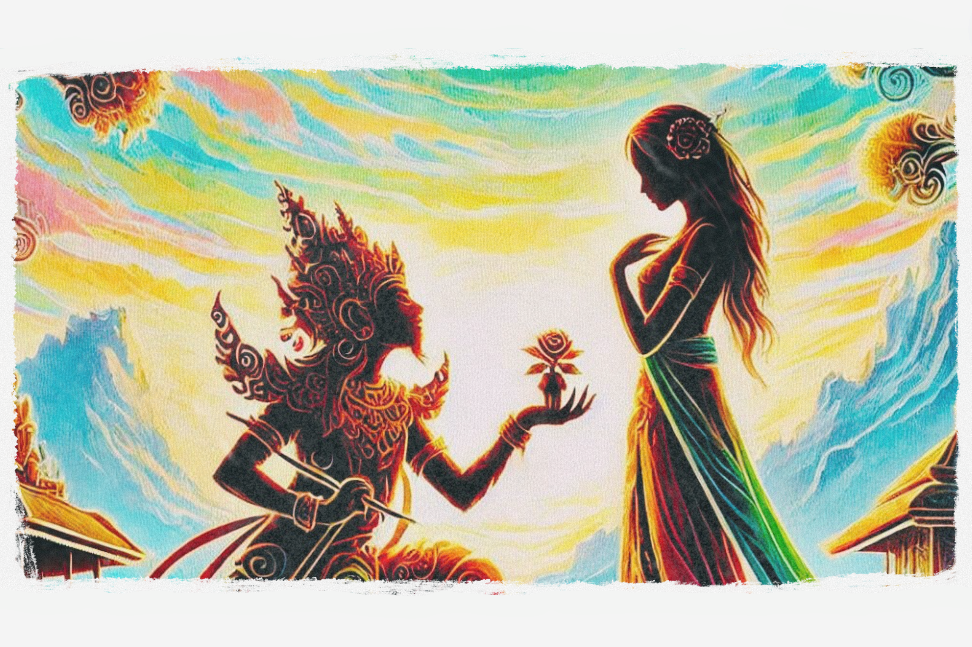 Ilustrasi cerpen lakon wayang Wisanggeni Krama (AI GENERATED/CHAT GPT)