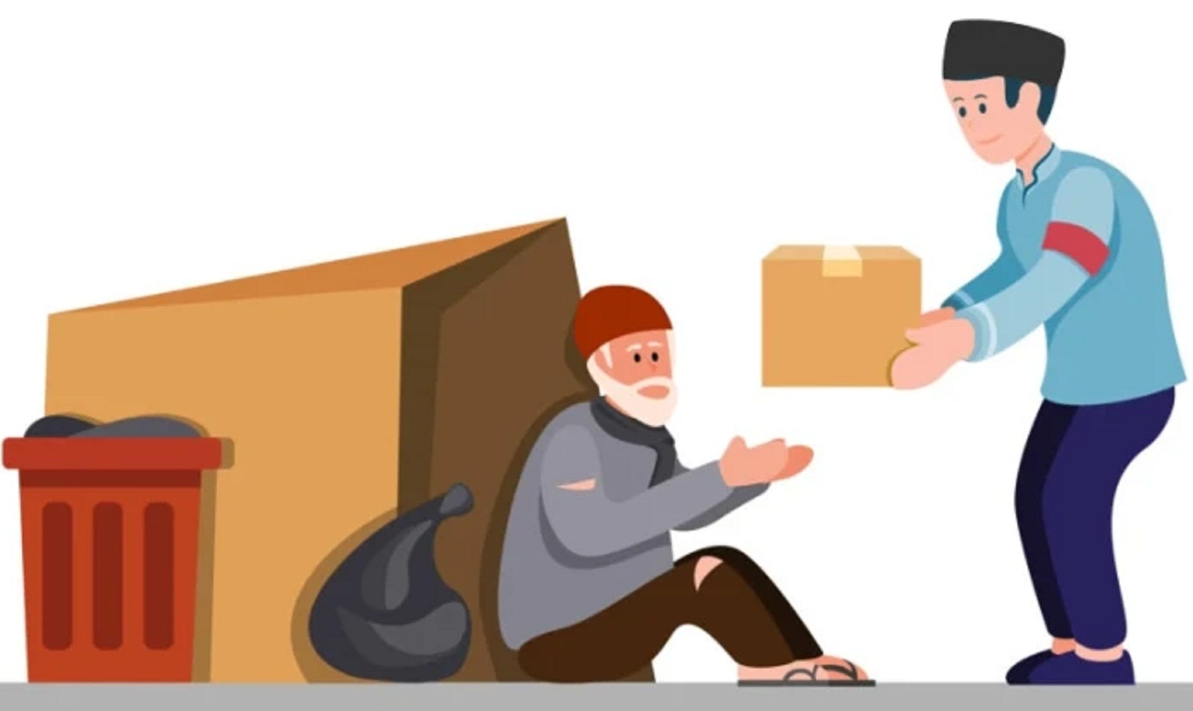 ILUSTRASI: Preduli marang liyan minangka wujud sukur merga wis oleh kanikmatane urip. (FREEPIK)