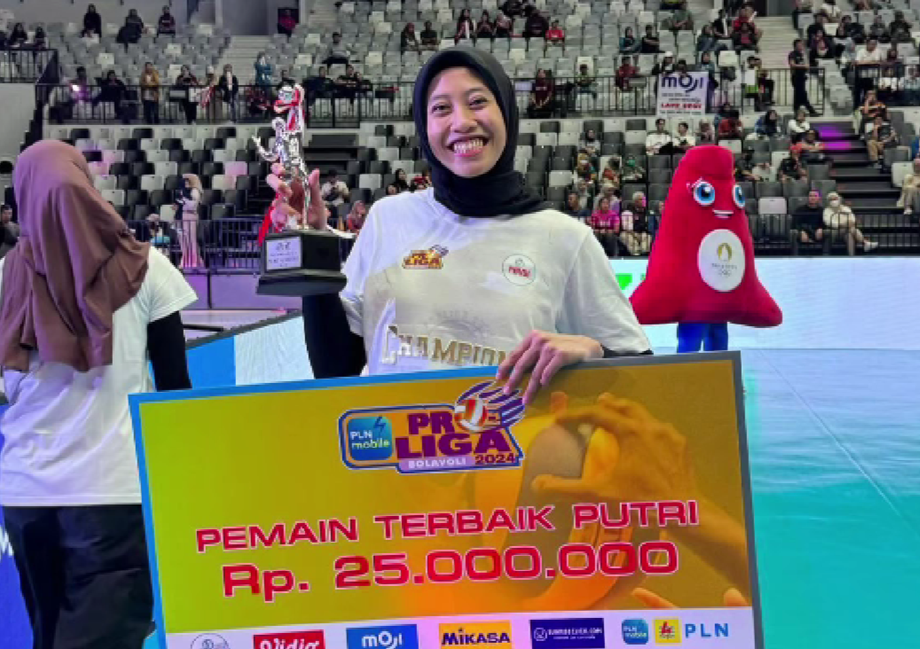 THE BEST: Megawati Hangestri mendapat penghargaan pemain terbaik di Proliga 2024. (INSTAGRAM)
