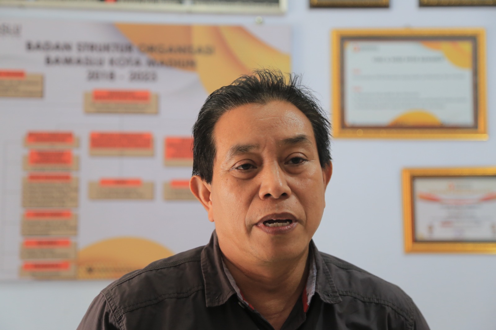 Pengamat Politik dari Masyarakat Transparansi Madiun Kokok Heru Purwoko. (BAGAS BIMANTARA/RADAR MADIUN)