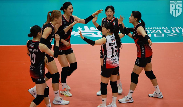 VICTORY: Red Sparks meraih kemenangan pertama tadi malam.
