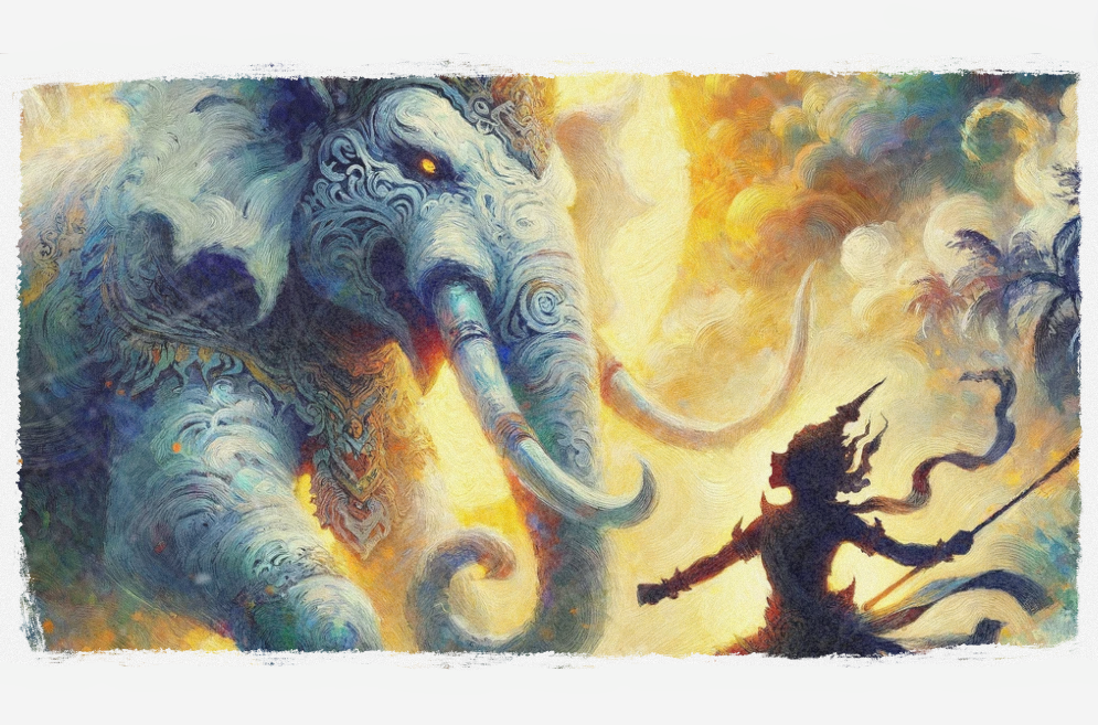 Ilustrasi cerpen lakon wayang Puspadenta (AI GENERATED/CHAT GPT)