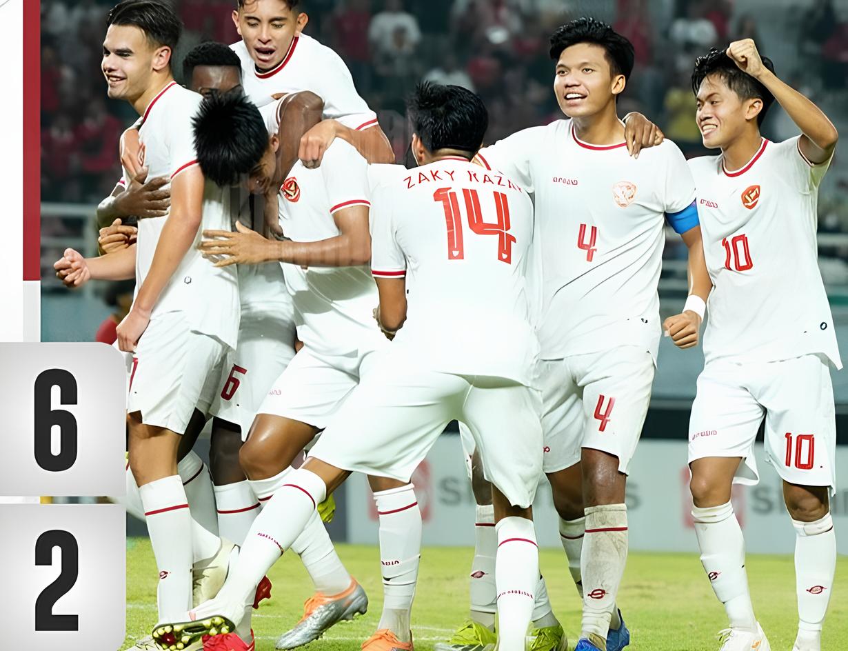 Timnas Indonesia U-19 saat mengalahkan Timor Leste di fase grup.