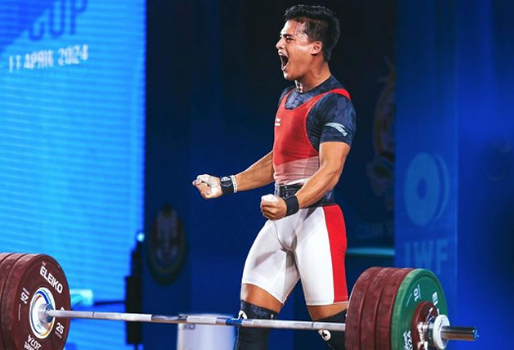 Rizki Juniansyah saat bertanding di World Cup 2024.