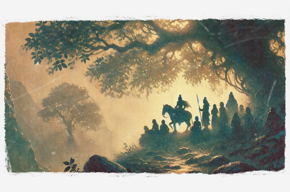 Ilustrasi lakon wayang Pandawa Sinangsaya (AI GENERATED/CHAT GPT)