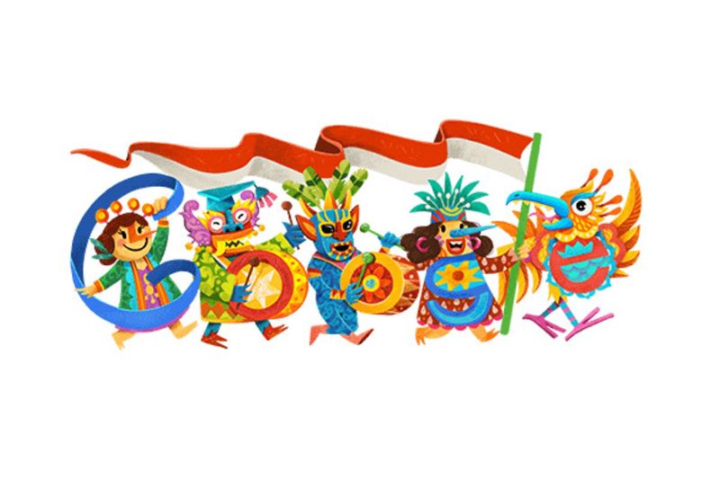 RAYAKAN HUT RI: Google Doodle pada 17 Agustus 2024. (GOOGLE.COM)