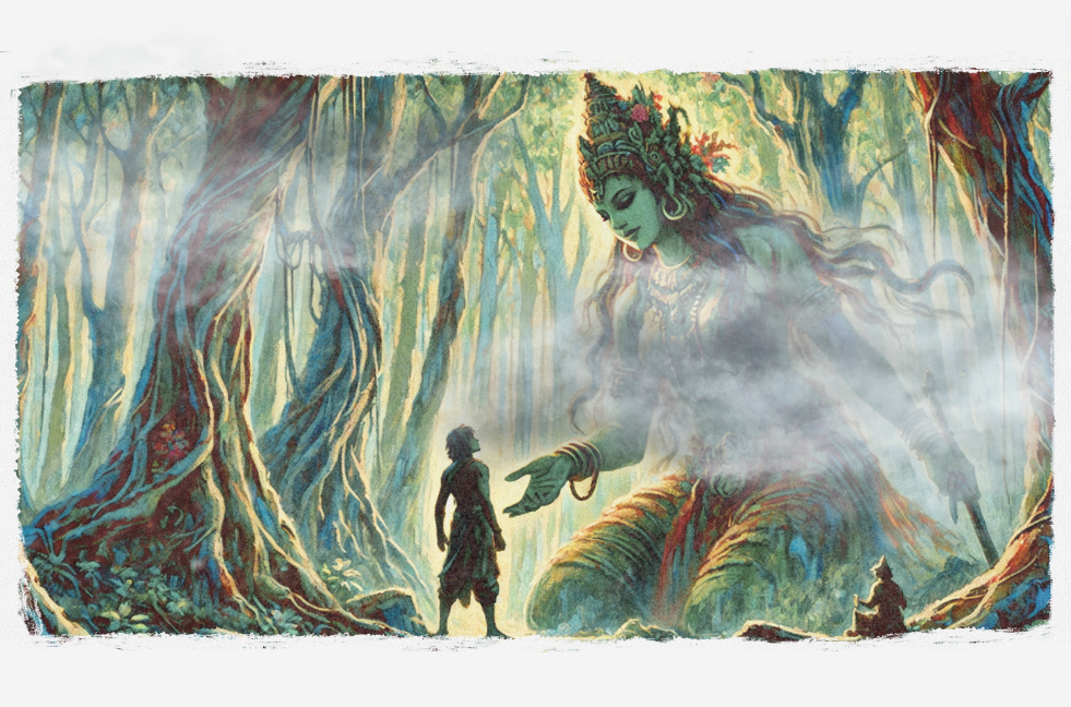 Ilustrasi lakon wayang Arimbi Krama (AI GENERATED/CHAT GPT)