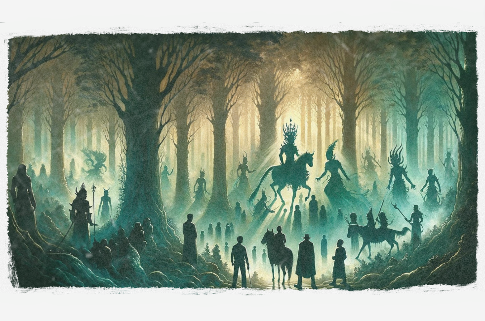 Ilustrasi cerpen lakon wayang Anggaraparna (AI GENERATED/CHAT GPT)