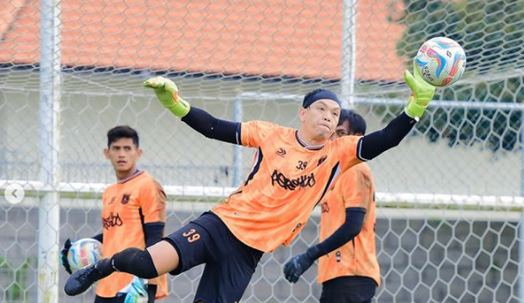 Para pemain Persibo menjalani latihan di Bali jelang uji coba melawan PSBS Biak.