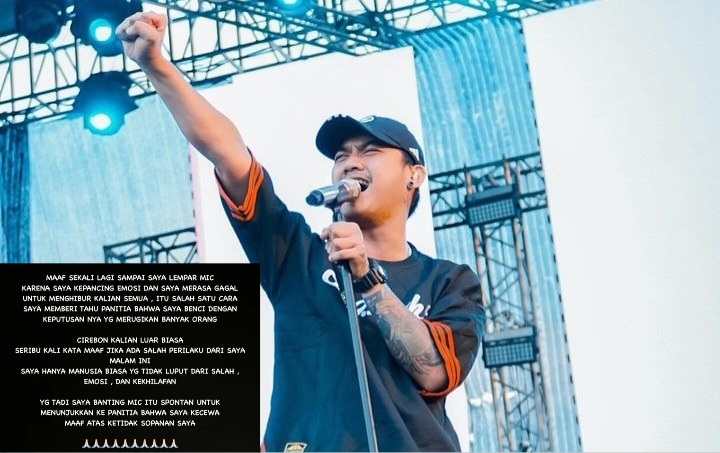 Gilga sahid di sebuah konser dan klarifikasinya di Instastory.