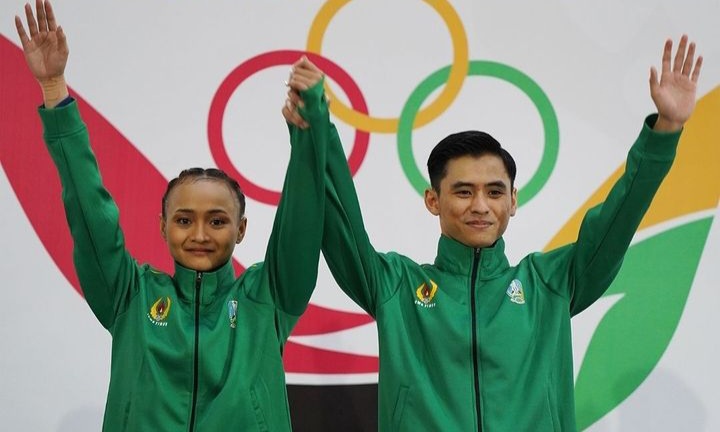 Senam aerobik berpasangan Jatim raih emas.