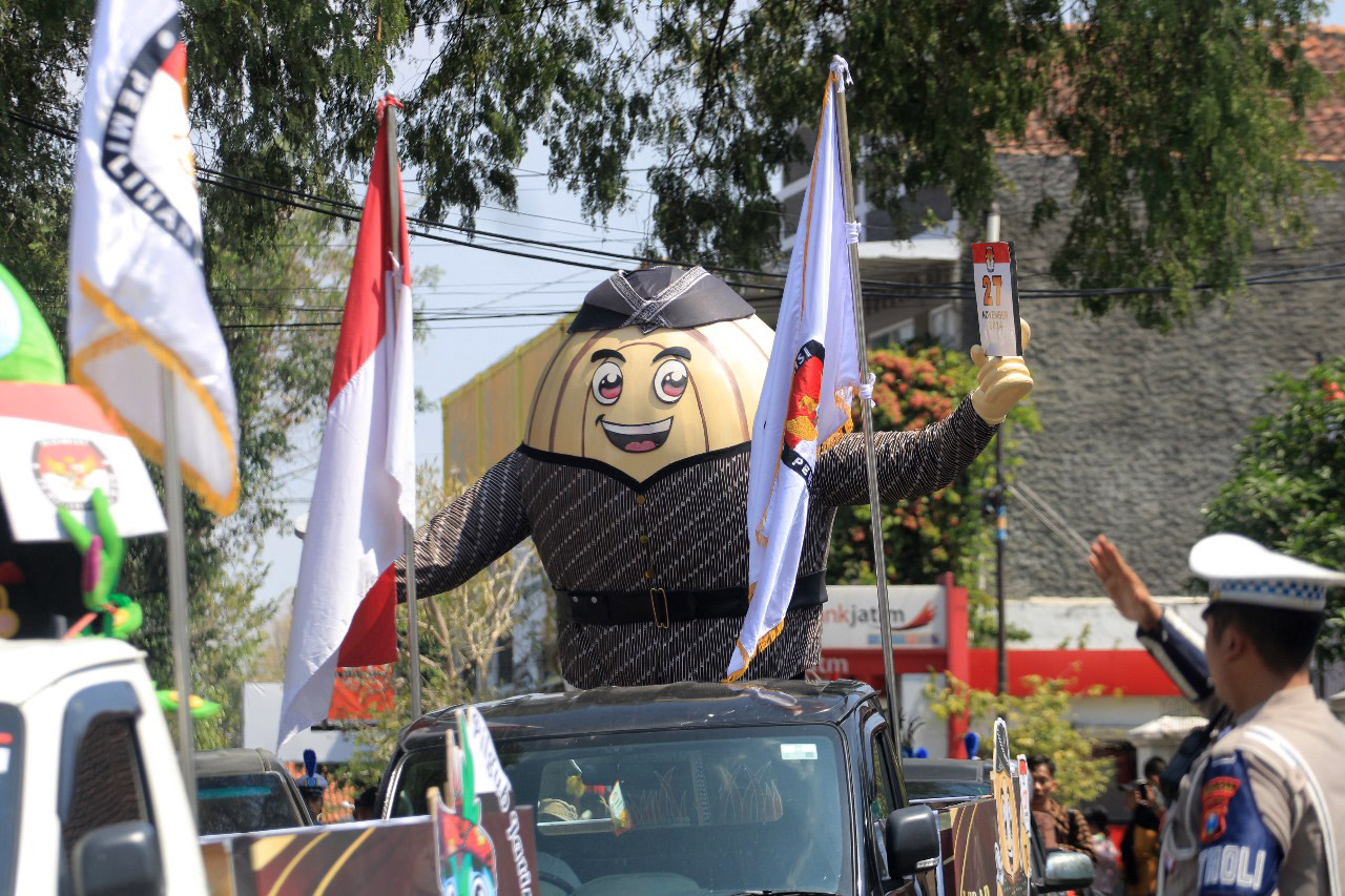 DIKRITIK: Si Bolih, maskot Pilkada Magetan 2024, dikritisi karena mirip salah satu bakal paslon bupati-wabup.