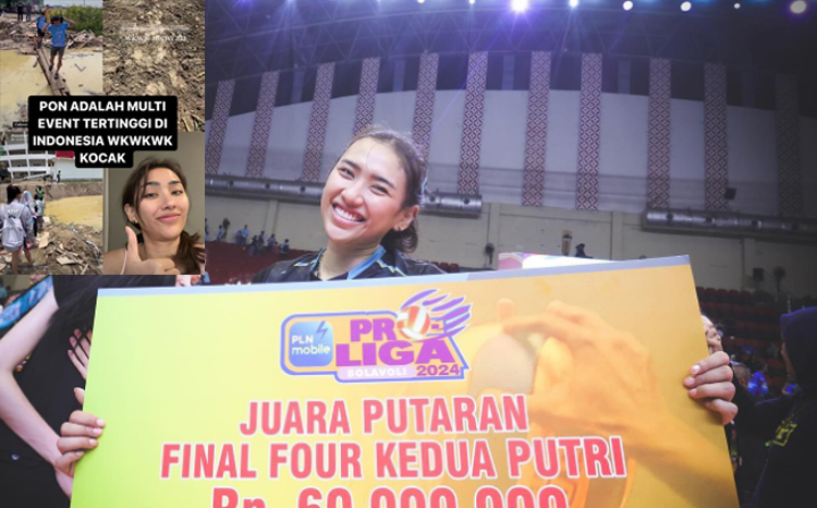Yolla Yuliana ikut mengkritik kondisi venue voli PON 2024.