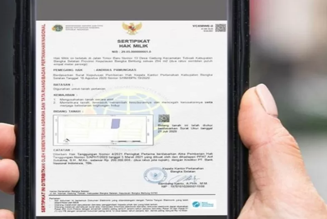 Ilustrasi sertipikat elektronik (JAWAPOS.COM)