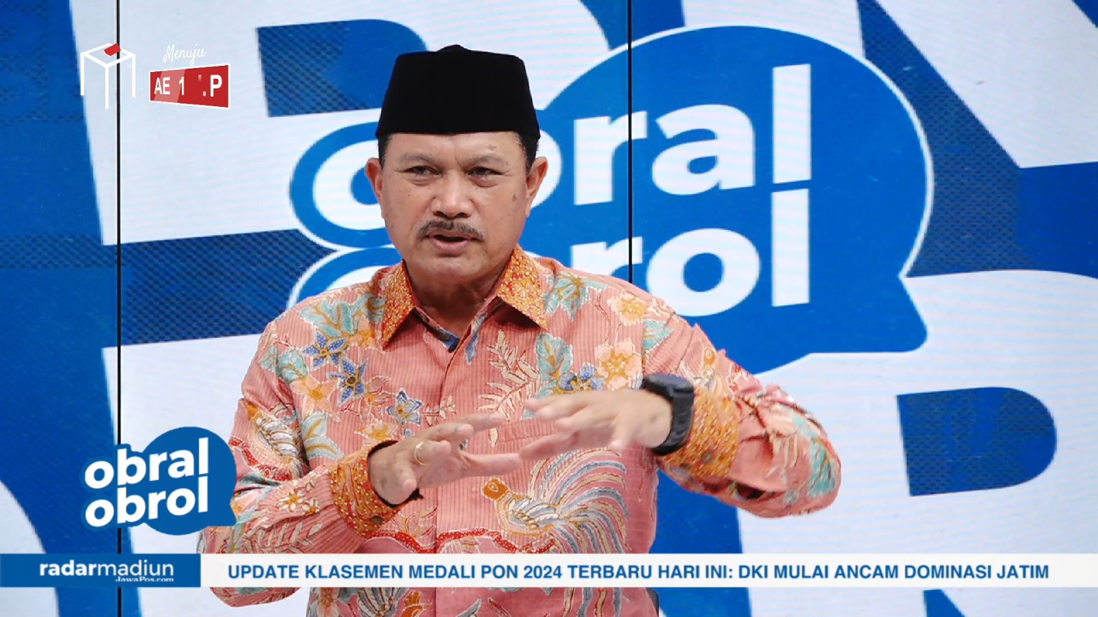 Wali Kota Madiun Maidi di studio Jawa Pos TV Madiun