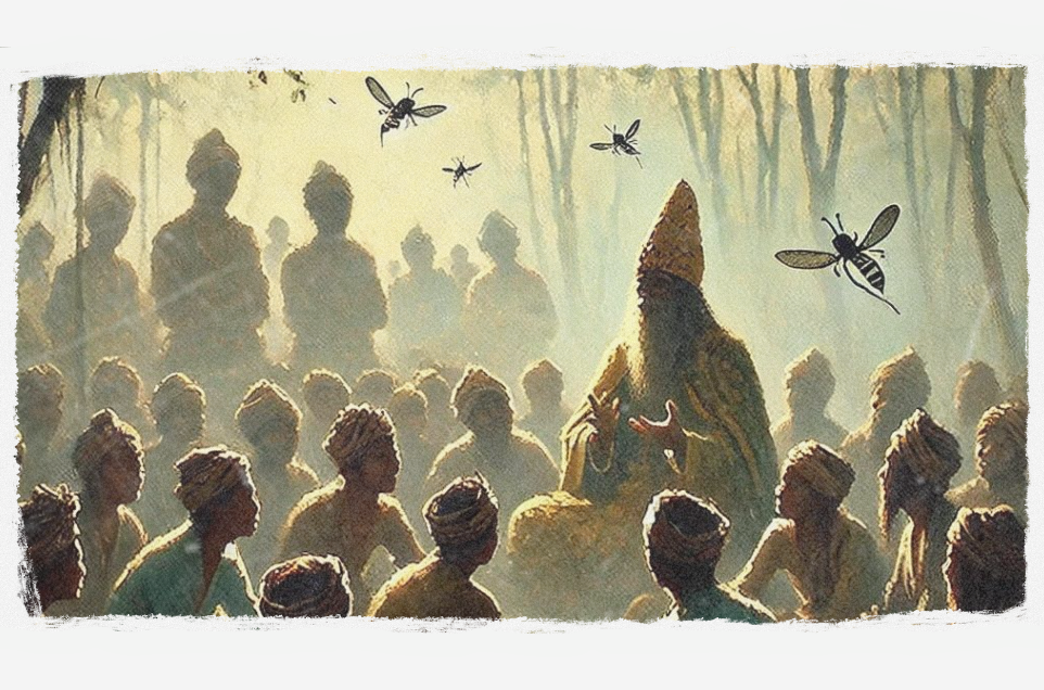 Ilustrasi cerpen lakon wayang Semar Bangun Kahyangan (AI GENERATED/CHAT GPT)
