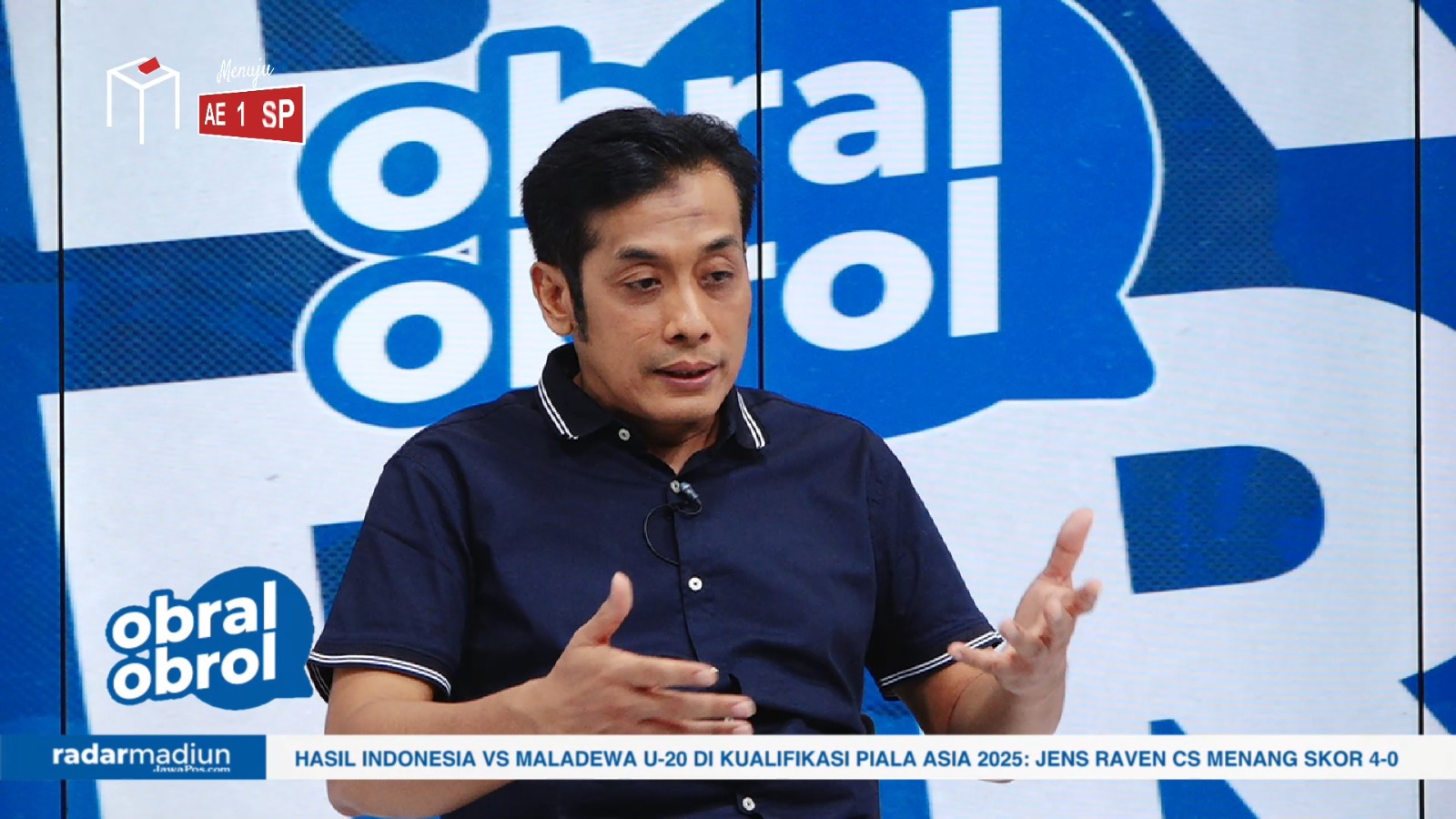 KANDIDAT: Cawali Kota Madiun Bonie Laksmana di studio JawaPos TV Madiun, Jumat (27/9). (TEGAR RUKMANA/RADAR MADIUN)