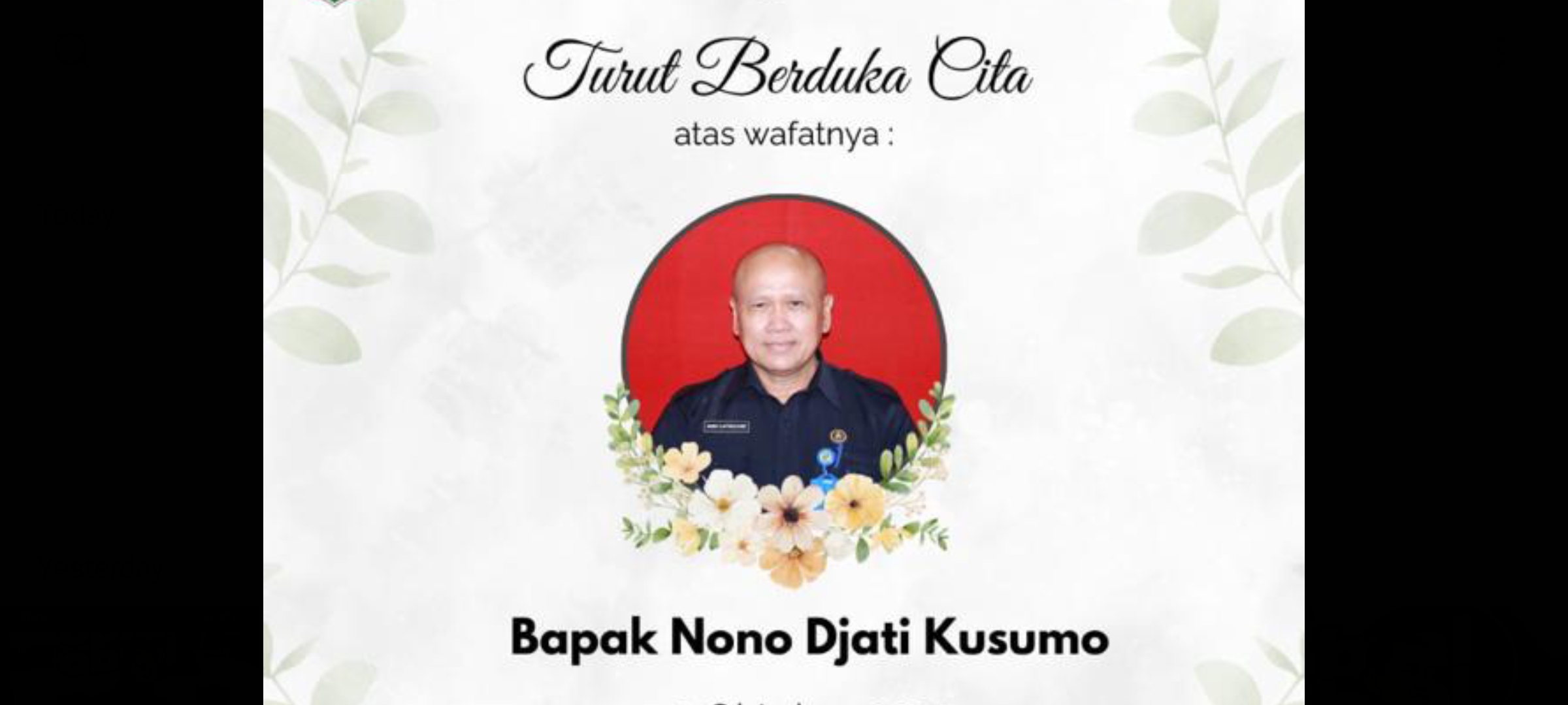 Manajer PSM Nono Djati Kusumo berpulang pada Rabu (2/10) malam. Ia mantan ketua askot PSSI dan eks kepala dispendukcapil setempat. (PEMKOT MADIUN)