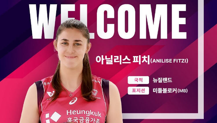 Anilise Fitzi, middle blocker Pink Spiders tampil ciamik saat menghadapi Red Sparks yang diperkuat Megawati Hangestri di putaran keempat liga voli Korea Selatan