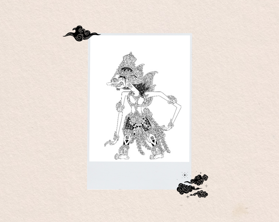 Ilustrasi tokoh wayang Prabu Sridenta (RADAR MADIUN)